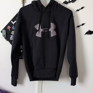 Under Armour Cold Gear Black Hoodie with Purple Snake Print Logo